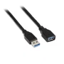 Aisens Cable de Extensión USB 3.2 Gen 1 Tipo A Macho a Hembra 1m Negro